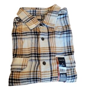 George flannel super soft plaid long sleeves shirt Size M,new with tags